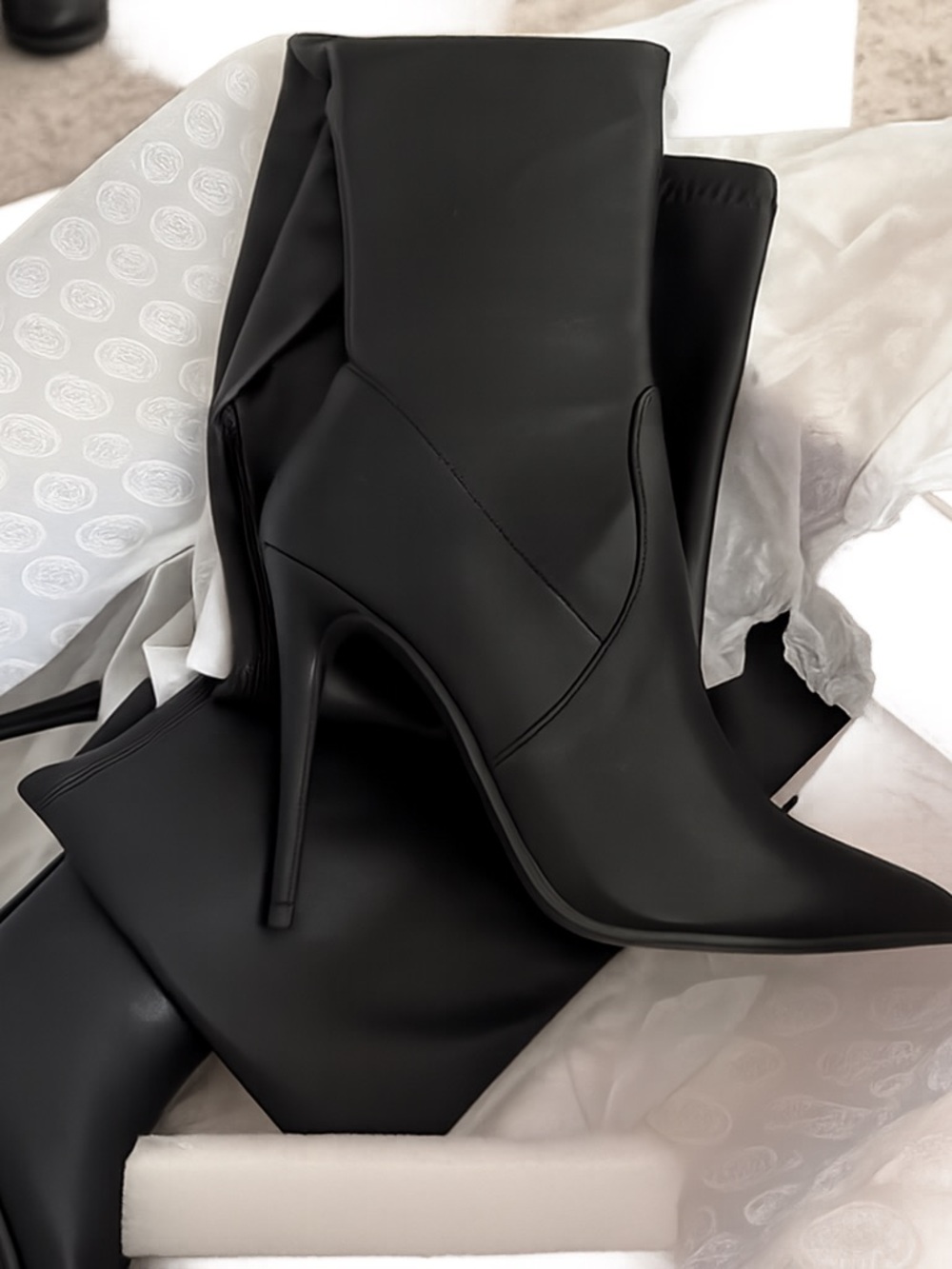 Steve Madden Dominique Black Paris Thigh High Stiletto Boots
